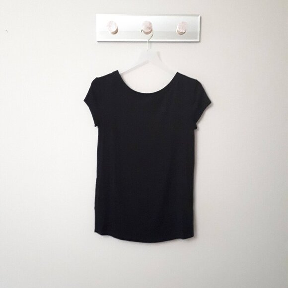 EUC Knit Riot black graphic text "I don't do fashion..." t-shirt, S - Picture 4 of 6
